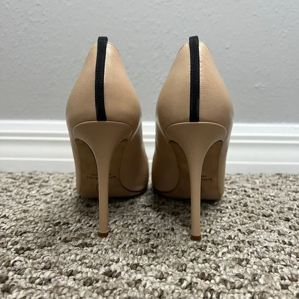 SJP by Sarah Jessica Parker Fawn Pointed Toe Dress Pumps - Nude 100mm Heels 39 9 - Picture 5 of 7